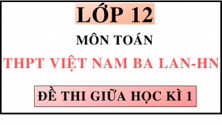 ĐỀ THI GIỮA HỌC KÌ 1 - MÔN TOÁN - THPT VIET NAM BA LAN - HN